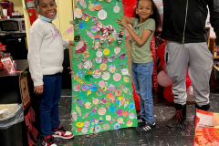 Students from the Catholic Charities COMPASS at PS 160 participate in arts and crafts during a Winter Wonderland  event in Brooklyn.