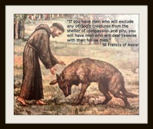 St. Francis of Assisi with an animal