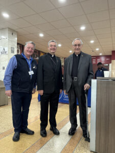 Richard Slizeski, VP of CCBQ Office of Mission; Bishop Robert Brennan; and Reverend Monsignor Alfred P. LoPinto, Catholic Charities and Affiliated Agencies President and Chief Executive Officer.